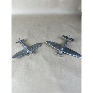 Lot Of 2 Vintage 1982 Great Notions World War II Fighter Planes SOLID PEWTER